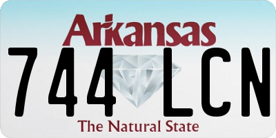 AR license plate 744LCN