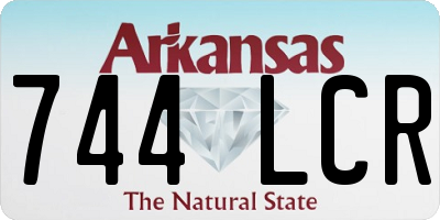 AR license plate 744LCR