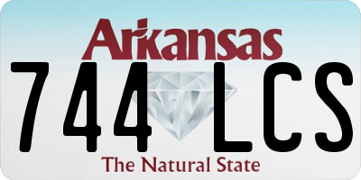 AR license plate 744LCS