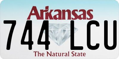 AR license plate 744LCU