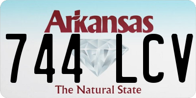 AR license plate 744LCV