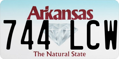 AR license plate 744LCW