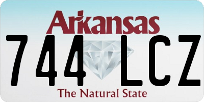 AR license plate 744LCZ