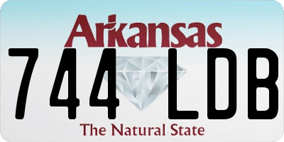 AR license plate 744LDB