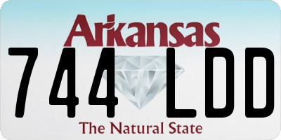 AR license plate 744LDD