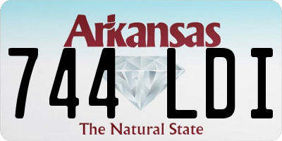 AR license plate 744LDI
