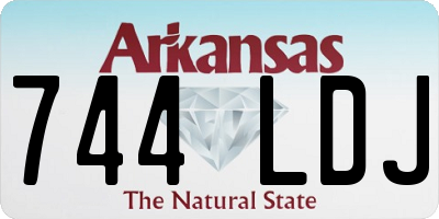 AR license plate 744LDJ