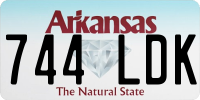AR license plate 744LDK
