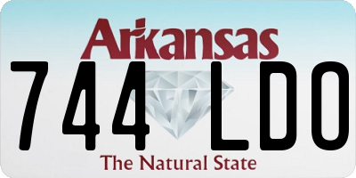AR license plate 744LDO