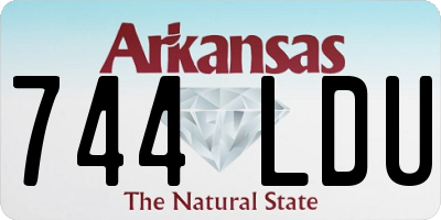 AR license plate 744LDU