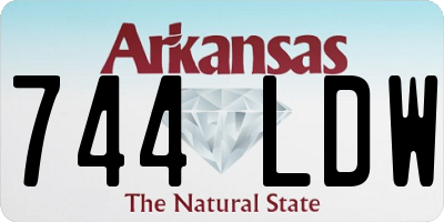 AR license plate 744LDW
