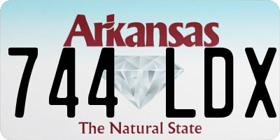 AR license plate 744LDX
