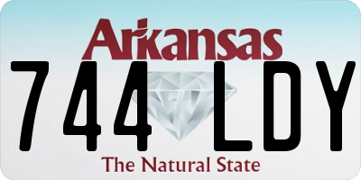 AR license plate 744LDY