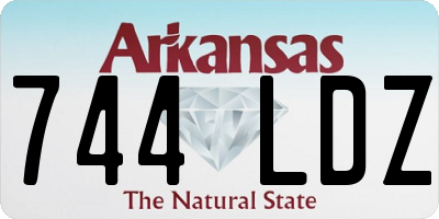 AR license plate 744LDZ