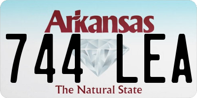 AR license plate 744LEA
