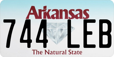 AR license plate 744LEB