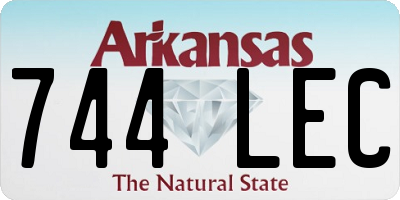 AR license plate 744LEC