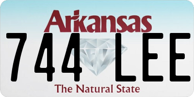 AR license plate 744LEE