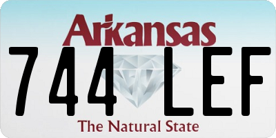 AR license plate 744LEF