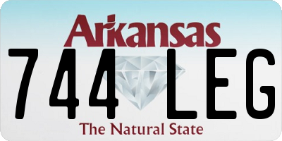AR license plate 744LEG