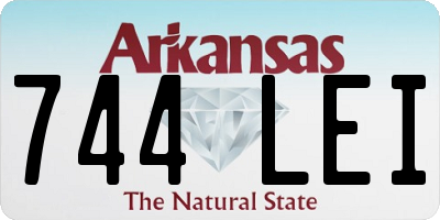 AR license plate 744LEI