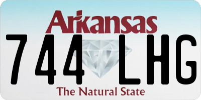 AR license plate 744LHG