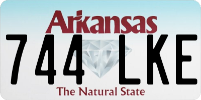 AR license plate 744LKE