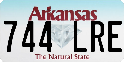 AR license plate 744LRE