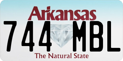 AR license plate 744MBL