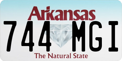 AR license plate 744MGI
