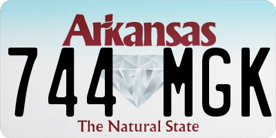 AR license plate 744MGK