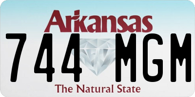 AR license plate 744MGM