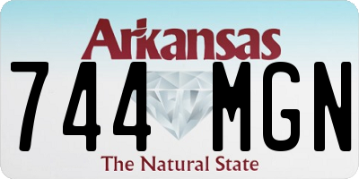 AR license plate 744MGN