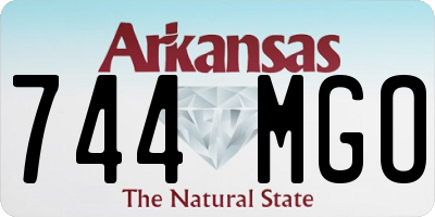 AR license plate 744MGO