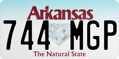 AR license plate 744MGP