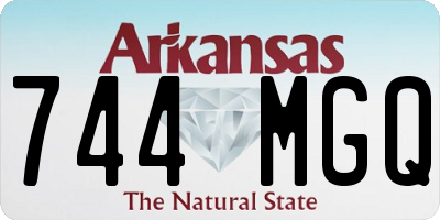 AR license plate 744MGQ