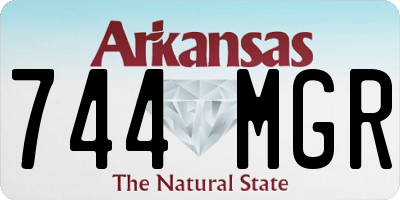 AR license plate 744MGR
