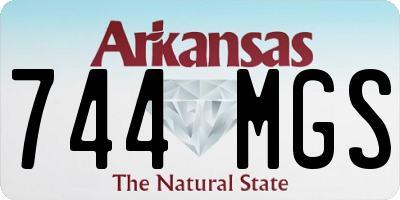 AR license plate 744MGS