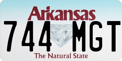AR license plate 744MGT