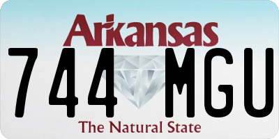 AR license plate 744MGU