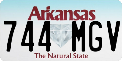 AR license plate 744MGV