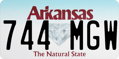AR license plate 744MGW