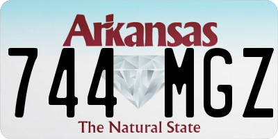 AR license plate 744MGZ