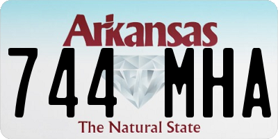 AR license plate 744MHA