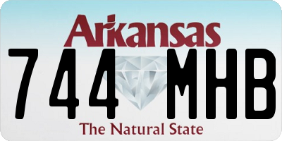 AR license plate 744MHB