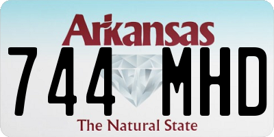 AR license plate 744MHD