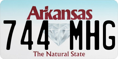 AR license plate 744MHG