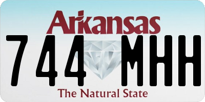 AR license plate 744MHH