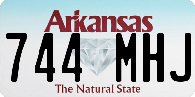 AR license plate 744MHJ