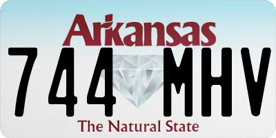 AR license plate 744MHV